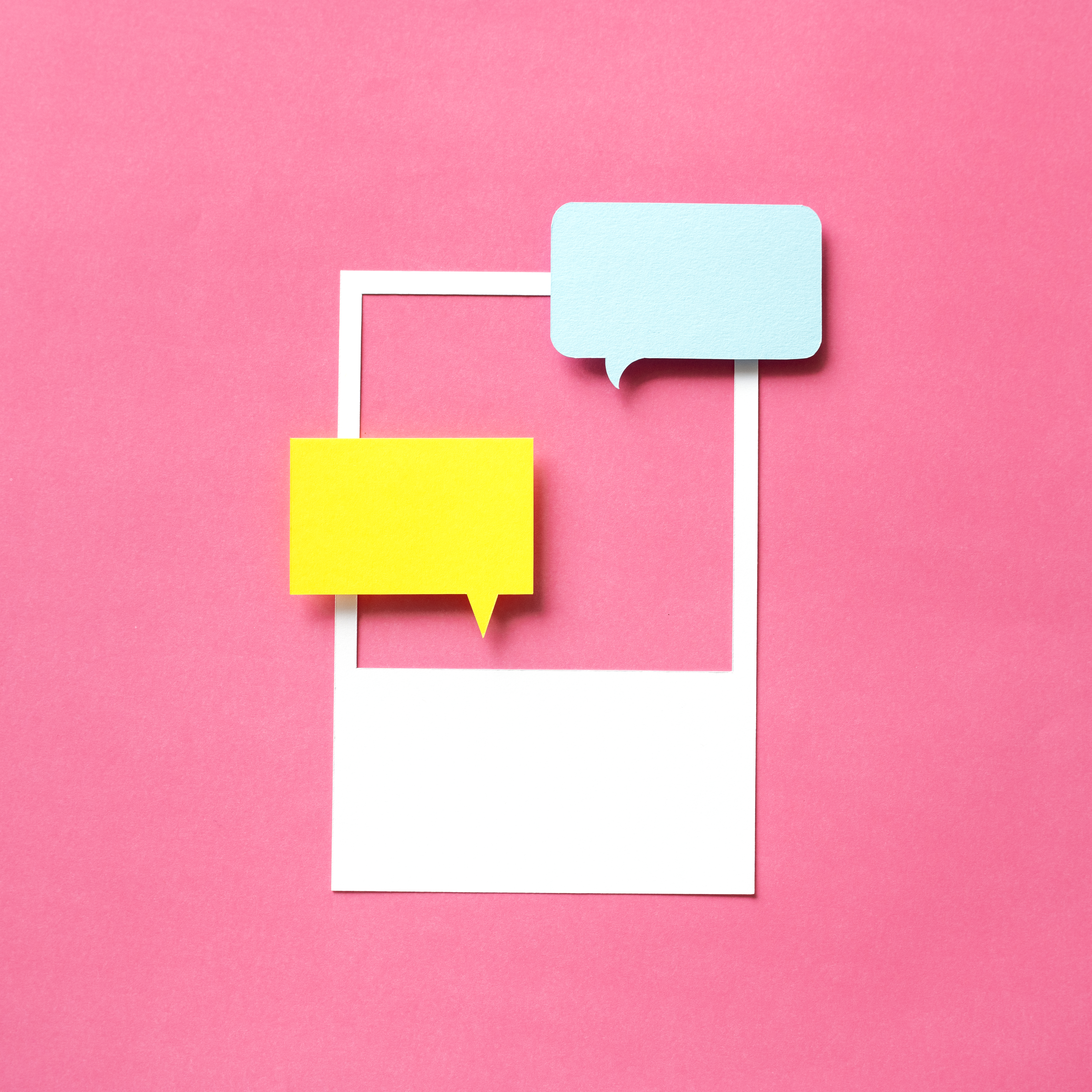 Paper craft art of speech bubble icon Paper craft art of speech bubble icon